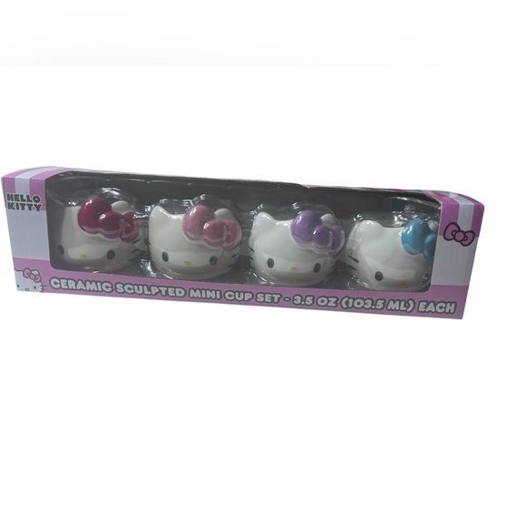 Hello Kitty Sanrio Ceramic Sculpted Mini Cup Set - BNIB 😻 - Picture 9 of 9